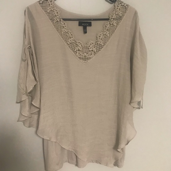 Alyx, tan shirt, overlay with tank top built in - Picture 1 of 3